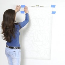 ステンシルシートを固定